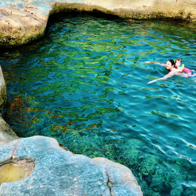 swimming in blue waters- malta