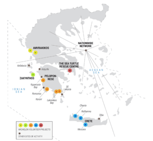 Archelon Project Areas in Greece